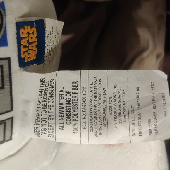 R2d2 15" plush stuffed pillow - Picture 5 of 5